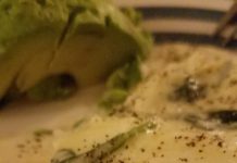 Keto Spinach Alfredo Eggs with Avocado Alfredo Eggs