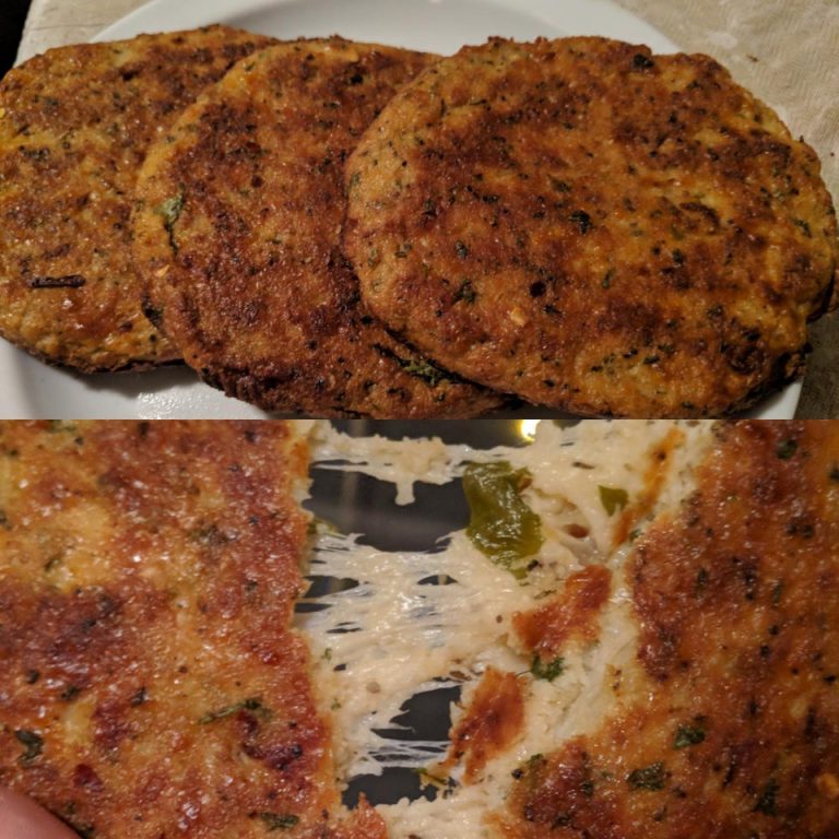 Spinach and cheese stuffed cauliflower patties Keto Recipes