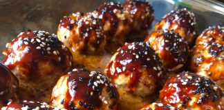 Soy & Sesame Baked Turkey Meatballs Soy & Sesame Baked Turkey Meatballs