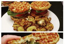 Salmon burgers on chaffles Salmon burgers on chaffles