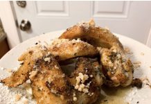 Airfryer garlic parmesan chicken wings
