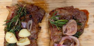 Butter-basted, Pan seared New York strip steak Butter-basted, Pan seared New York strip steak