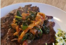 Lamb and kimchi relish Lamb and kimchi "relish"