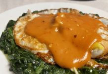 Cheesy Spinach Fried Eggs Cheesy Spinach Fried Eggs