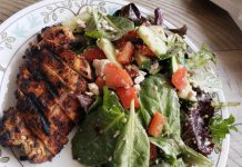 Greek chicken and salad Greek chicken and salad