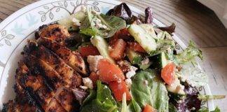 Greek chicken and salad Greek chicken and salad