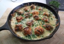 Keto and Low Carb Alfredo Meatball Bake Keto and Low Carb Alfredo Meatball Bake