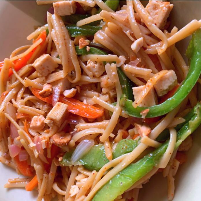 Asian Style Spicy Peanut Pasta