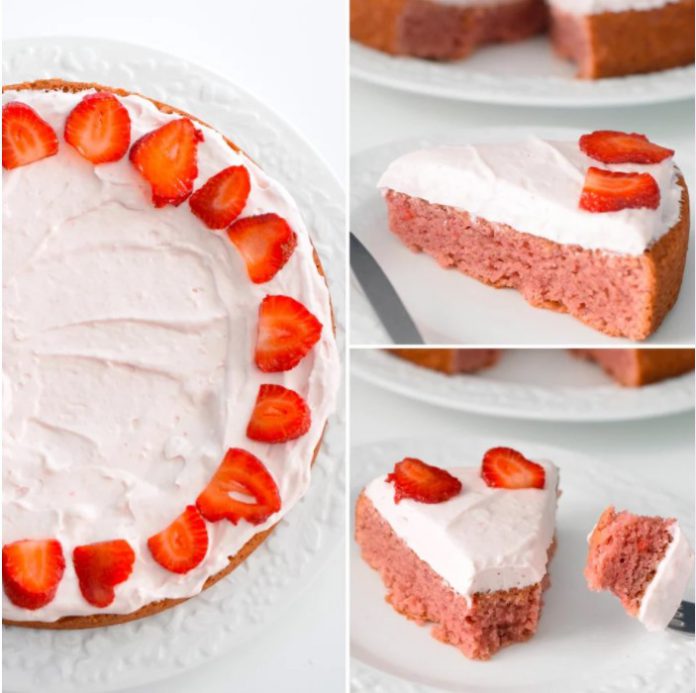 Keto Strawberry Cake