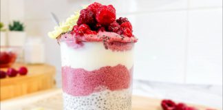 Raspberry Chia Smoothie Pot with Coconut Pudding Raspberry Chia Smoothie Pot with Coconut Pudding