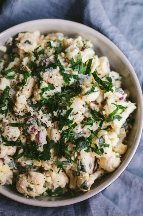 Clean Keto Cauliflower “Potato” Salad