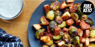 Keto Halloumi Brussels Sprouts With Mustard Cream Sauce Keto Halloumi Brussels Sprouts With Mustard Cream Sauce